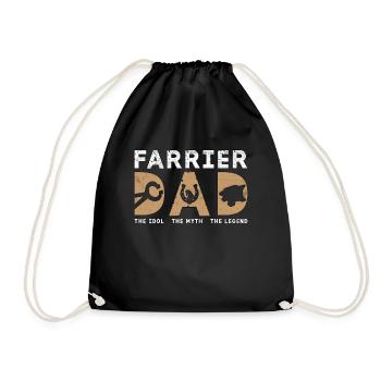 Farrier Dad The Idol The Myth The Metalworker - Drawstring Bag - black - Front