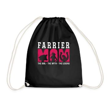 Farrier Mom The Idol The Myth The Blacksmithing - Drawstring Bag - black - Front