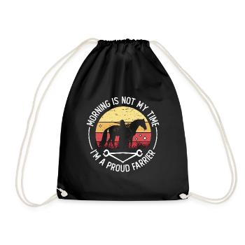 Farrier Morning Is Not My Time I'm A Metalsmith - Turnbeutel - Schwarz - Vorne