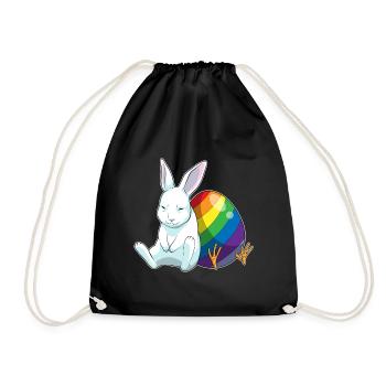 Bunny Arc-en-ciel de Pâques - Sac de sport léger - noir - Devant