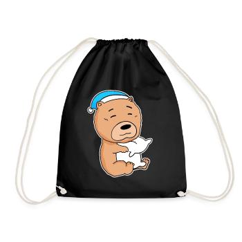 Chow Chow Sleeping Fatigue Dog Dog Breed - Drawstring Bag - black - Front