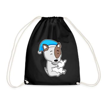 Bull Terrier Sleeping Fatigue Dog Dog Breed - Drawstring Bag - black - Front