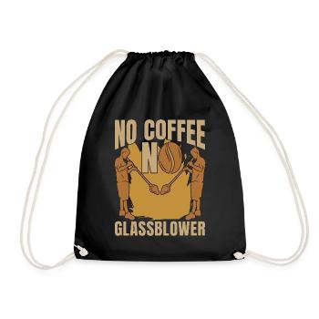 Glassblower No Coffee No Glass Craft Coffee Lover - Drawstring Bag - black - Front