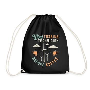 Technicien d’éoliennes avant Windmill Coffee - Sac de sport léger - noir - Devant