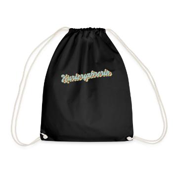 Apotheken Abschluss-Geschenk Kurierfahrerin - Turnbeutel - Schwarz - Vorne