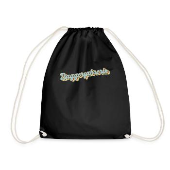 Bagger-Fahrer Abschluss-Geschenk Baggerfahrerin - Turnbeutel - Schwarz - Vorne