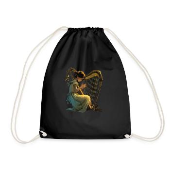 Harp girl - Turnbeutel - Schwarz - Vorne