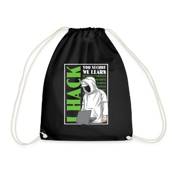 Je pirate, vous sécurisez, nous apprenons - Ethical Hacker - Sac de sport léger - noir - Devant