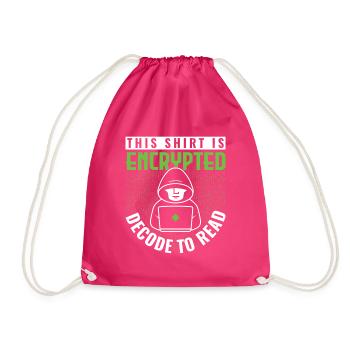 This Shirt is Encrypted - Ethical Hacker - Turnbeutel - Fuchsia - Vorne