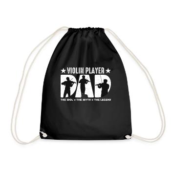 Violin Player Dad The Idol The Musical Instrument - Drawstring Bag - black - Front