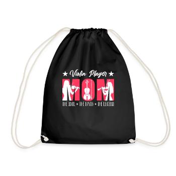 Violin Player Mom The Idol The Myth The Violinist - Drawstring Bag - black - Front