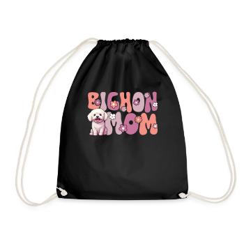 Bichon frisé Groovy Bichon Maman - Sac de sport léger - noir - Devant