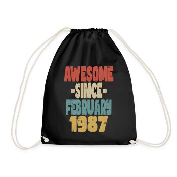 Génial Février 1987 - Sac de sport léger - noir - Devant