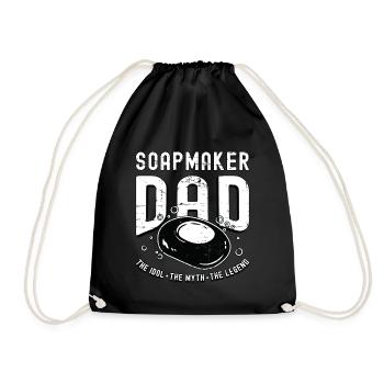 Soapmaker Dad The Idol The Myth The Saponification - Drawstring Bag - black - Front