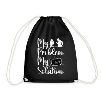 Savonnier Mon problème Ma solution Pictogramme Maman Papa - Sac de sport léger - noir - Devant