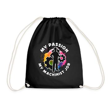 Machiniste Ma passion Mon métier de machiniste Opérateur CNC - Sac de sport léger - noir - Devant
