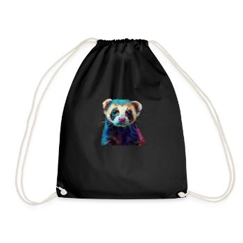 cute ferret - Turnbeutel - Schwarz - Vorne