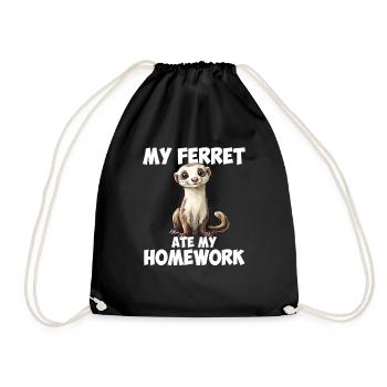 ferret mom - Turnbeutel - Schwarz - Vorne