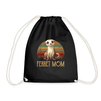 ferret mom - Turnbeutel - Schwarz - Vorne