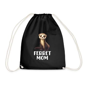 ferret mom - Turnbeutel - Schwarz - Vorne
