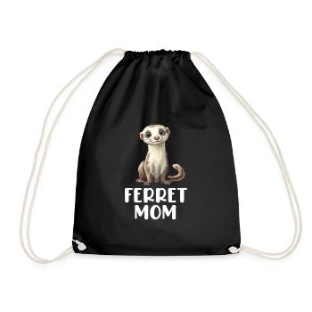 ferret mom - Turnbeutel - Schwarz - Vorne