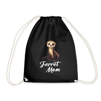 ferret mom - Turnbeutel - Schwarz - Vorne
