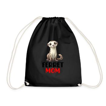 ferret mom - Turnbeutel - Schwarz - Vorne