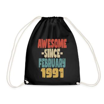 Génial Février 1991 - Sac de sport léger - noir - Devant
