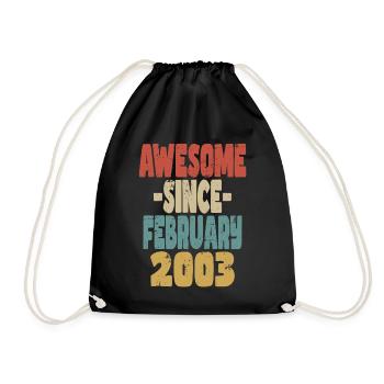 Génial Février 2003 - Sac de sport léger - noir - Devant