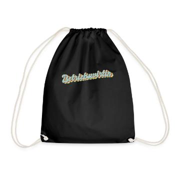 BWL Abschluss-Geschenk Betriebswirtin - Turnbeutel - Schwarz - Vorne