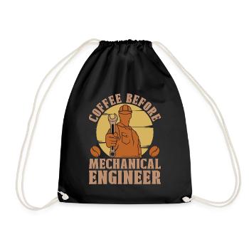 Mechanical Engineer Coffee Repairman Coffee Lover - Turnbeutel - Schwarz - Vorne