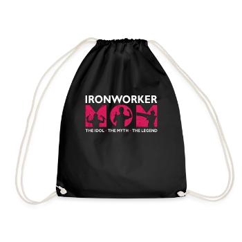 Ironworker Mom The Idol The Myth The Blacksmithing - Drawstring Bag - black - Front