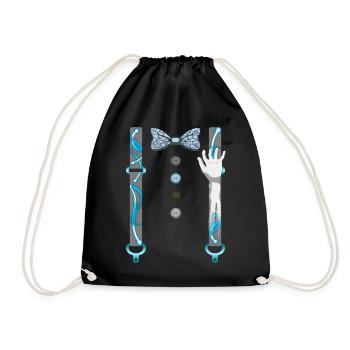 Ghost Shirt, Suspenders Tee, Gift For Spirit - Drawstring Bag - black - Front