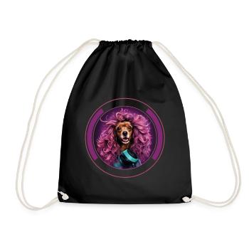 Glamour Dog Curly Hair Groomer Brush Hairdryer - Drawstring Bag - black - Front