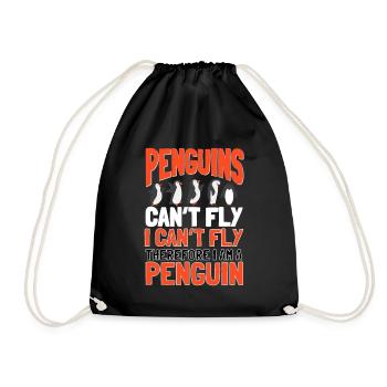 Les pingouins ne peuvent pas voler Oiseau de mer Manchot royal Pingouin - Sac de sport léger - noir - Devant