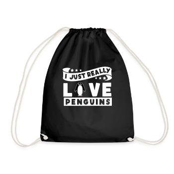 J’aime vraiment les pingouins Oiseau de mer Manchot royal - Sac de sport léger - noir - Devant
