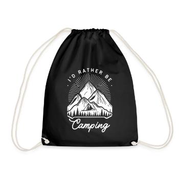Citation sur le camping dans la nature Rather Be Camping - Sac de sport léger - noir - Devant