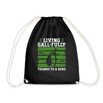 Organspender Gallenblase Organtransplantation - Turnbeutel - Schwarz - Vorne
