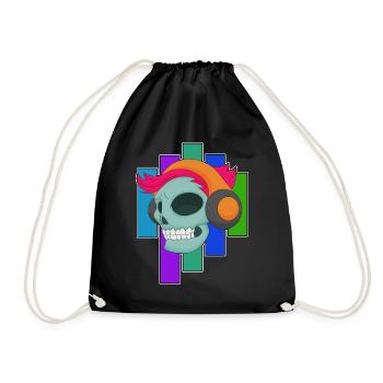 Musique casque Skull - Sac de sport léger - noir - Devant
