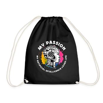 Intelligence artificielle Ma passion Mon programmeur - Sac de sport léger - noir - Devant