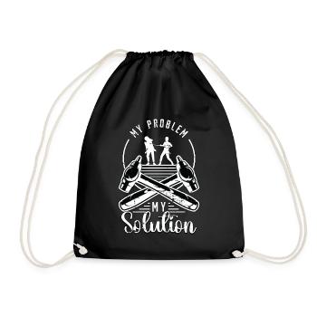 Sheet Metal Worker My Problem My Pictogram Mom Dad - Drawstring Bag - black - Front