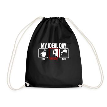 My Perfect Day Climbing Climber - Drawstring Bag - black - Front