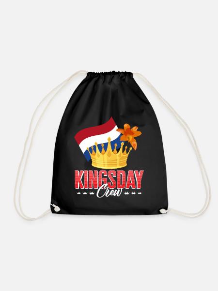 Kingsday Hemd, Kingsday Crew T-Shirt, Geschenk für - Turnbeutel - Schwarz