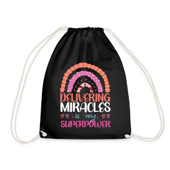 LD Labour And Delivery Nurse - Drawstring Bag - black - Front
