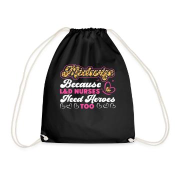 Nurse Midwife Birth Worker Midwife - Drawstring Bag - black - Front