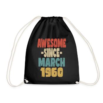 Génial mars 1960 - Sac de sport léger - noir - Devant