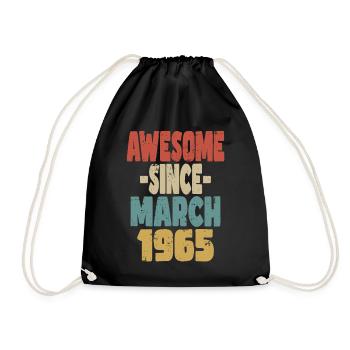 Génial mars 1965 - Sac de sport léger - noir - Devant
