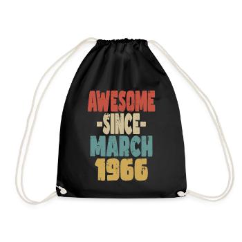 Awesome March 1966 - Drawstring Bag - black - Front
