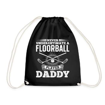 Ne sous-estimez jamais un joueur de floorball Daddy Floor - Sac de sport léger - noir - Devant