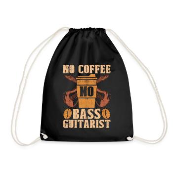Guitariste basse Pas de café Pas de musicien Amateur de café - Sac de sport léger - noir - Devant